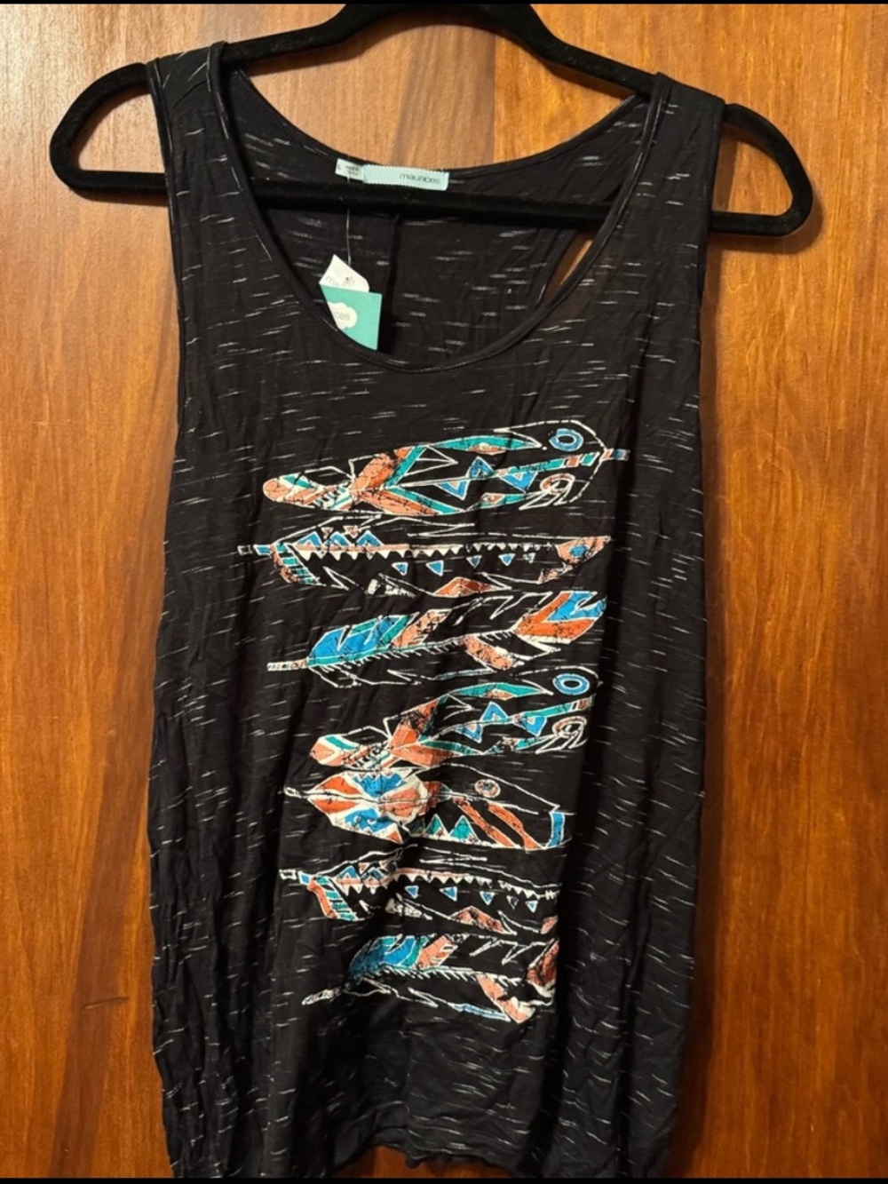 Maurices Women’s Feather Patterned Tank Top - Size Large , NWT
